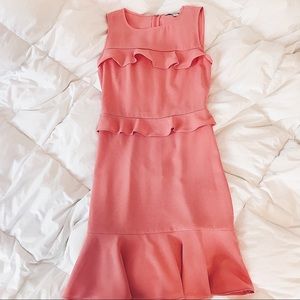 Salmon ruffle dress